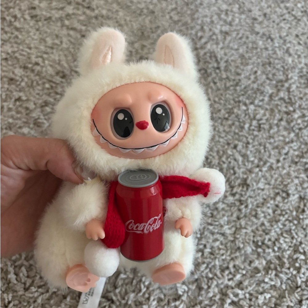 Coca Cola labubu white